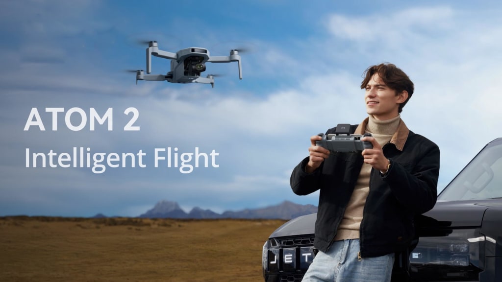 ATOM 2 Drone with 8K Camera, AI Track, 10km Video Transmission, Vertical Shooting, C0